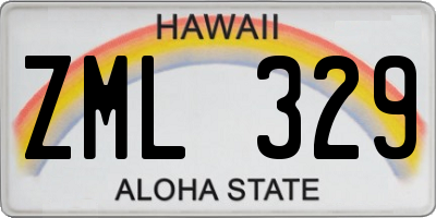 HI license plate ZML329