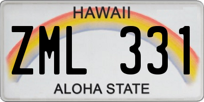 HI license plate ZML331