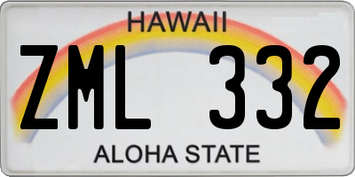 HI license plate ZML332