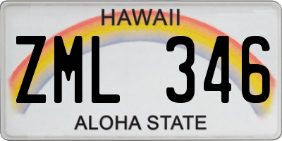 HI license plate ZML346