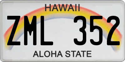 HI license plate ZML352