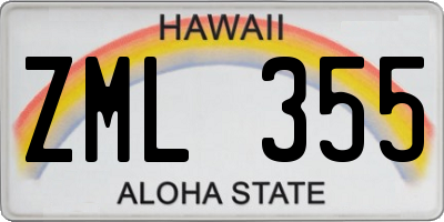 HI license plate ZML355
