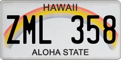 HI license plate ZML358