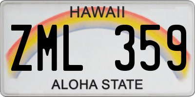 HI license plate ZML359