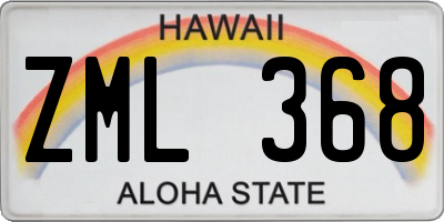 HI license plate ZML368