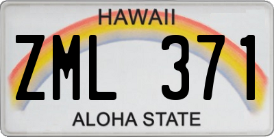 HI license plate ZML371