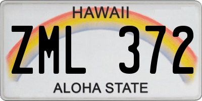 HI license plate ZML372