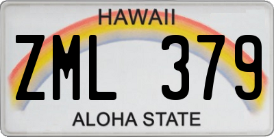 HI license plate ZML379