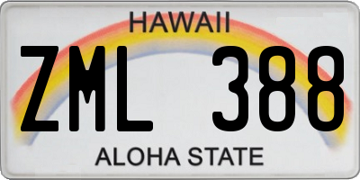 HI license plate ZML388