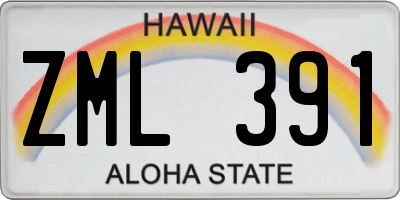 HI license plate ZML391