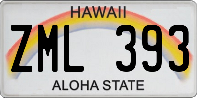 HI license plate ZML393