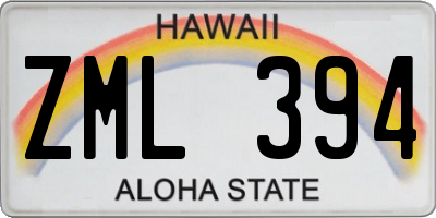HI license plate ZML394