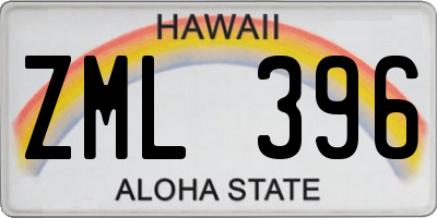 HI license plate ZML396