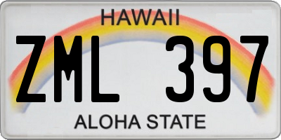 HI license plate ZML397