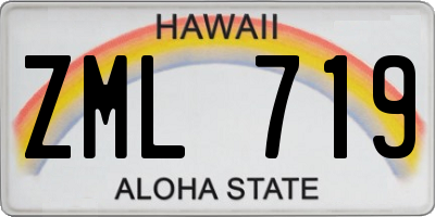 HI license plate ZML719