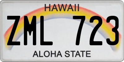 HI license plate ZML723
