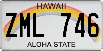 HI license plate ZML746
