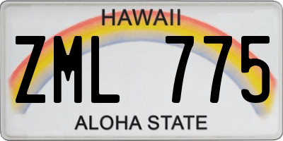 HI license plate ZML775