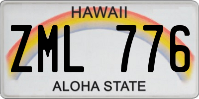 HI license plate ZML776