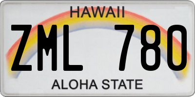 HI license plate ZML780