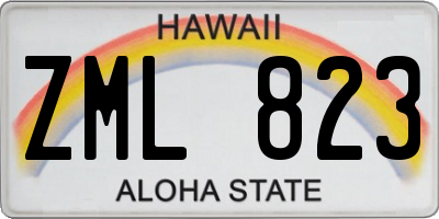 HI license plate ZML823