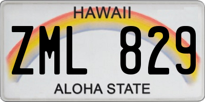 HI license plate ZML829