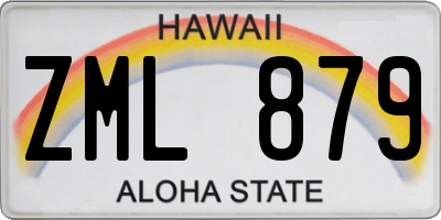 HI license plate ZML879