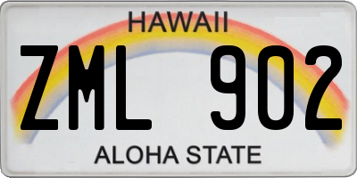 HI license plate ZML902