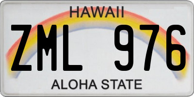 HI license plate ZML976
