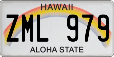 HI license plate ZML979