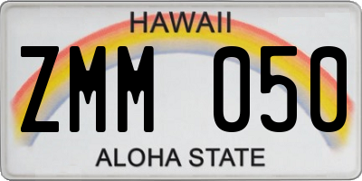 HI license plate ZMM050