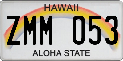 HI license plate ZMM053