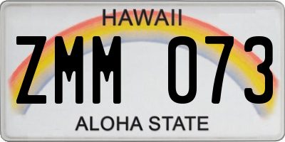 HI license plate ZMM073