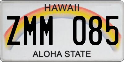 HI license plate ZMM085