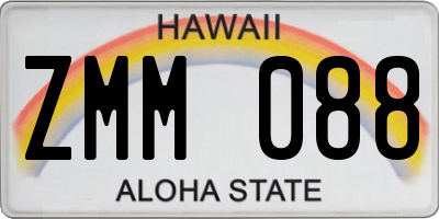 HI license plate ZMM088