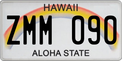 HI license plate ZMM090