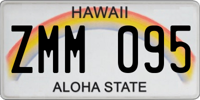 HI license plate ZMM095
