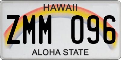 HI license plate ZMM096