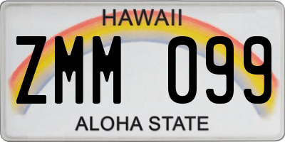 HI license plate ZMM099