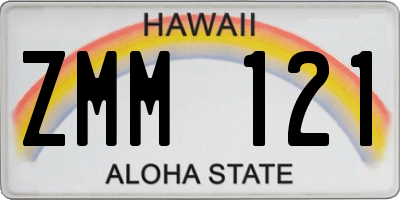 HI license plate ZMM121