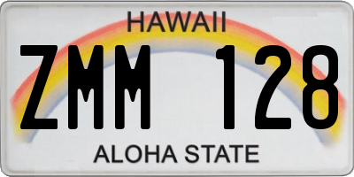 HI license plate ZMM128