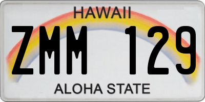 HI license plate ZMM129