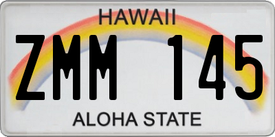 HI license plate ZMM145