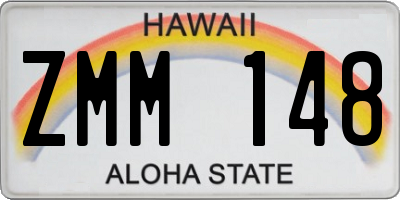 HI license plate ZMM148