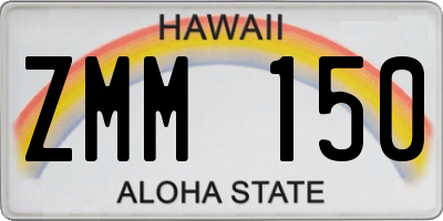 HI license plate ZMM150