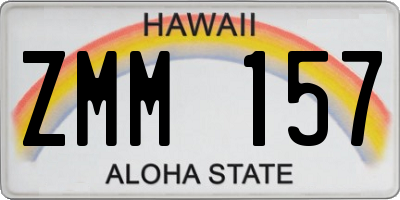 HI license plate ZMM157