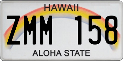 HI license plate ZMM158