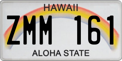 HI license plate ZMM161