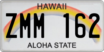 HI license plate ZMM162