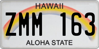 HI license plate ZMM163